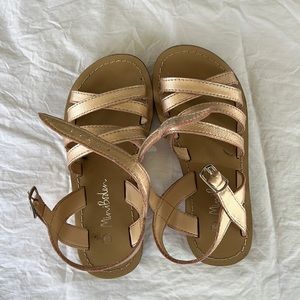 Mini Boden size 11/21 kids sandals in rose gold. Excellent condition.